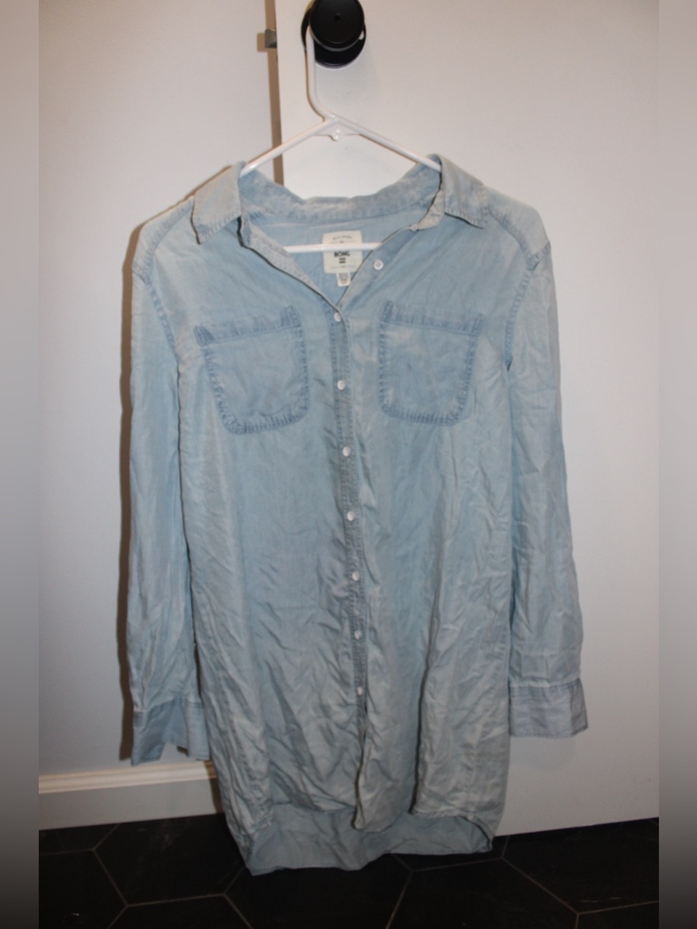 Billabong Light Wash Chambray Lyocell Shirt Dress Small